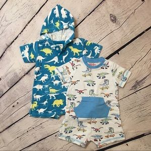 Hatley dinosaur rompers baby boy 6-9 months